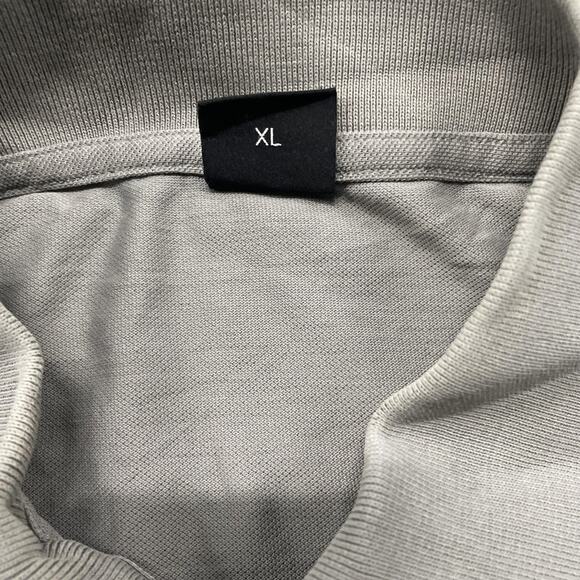 BOSS Hugo Boss Polo Shirt Mens Extra Large Gray Pima Cotton Short Sleeve Logo - Picture 5 of 7